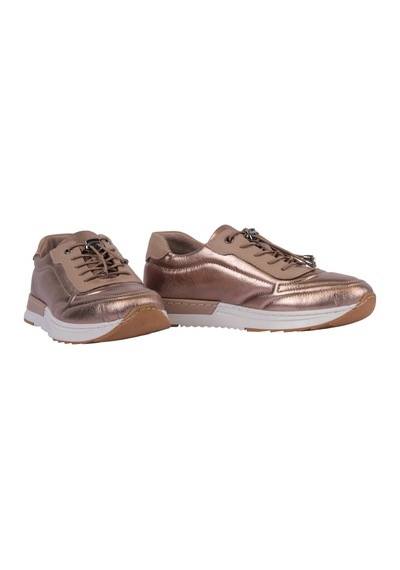 Napa Shoes Hakiki Deri Hızlı Bağcıklı Ortopedik Taban Spor Ayakkabı Napa-383 Bronz