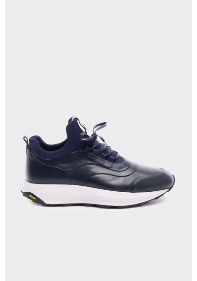 Derinet Hakiki Deri Erkek Sneakers Lacivert Lacivert