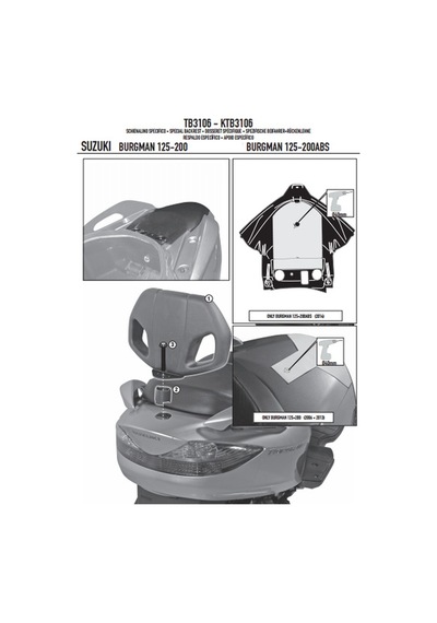 Givi Tb3106 Suzukı Burgman 125-200 06-13 - Burgman 125-200 Abs