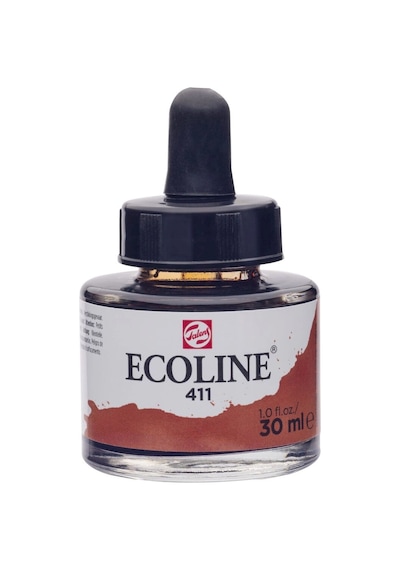 Talens Ecoline Sıvı Suluboya 30 Ml. 411 Burnt Sienna Çok Renkli