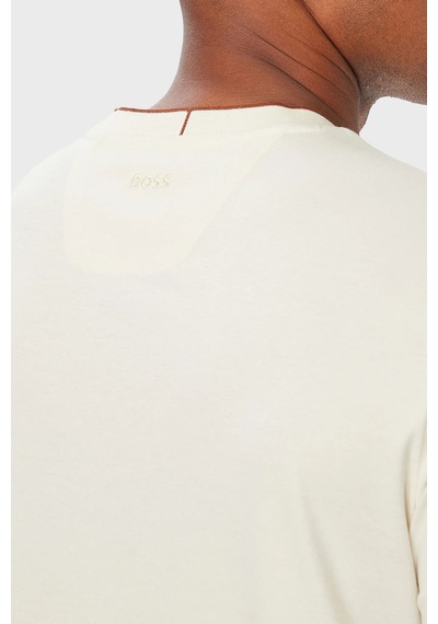 Boss % 100 Pamuk Regular Fit Bisiklet Yaka T Shirt Erkek T Shirt 50575011 118 Bej