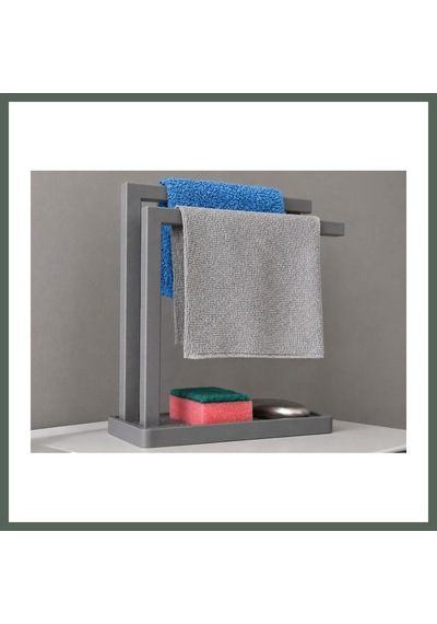 Bezos 3d Baskı Havluluk Ve Sabunluk Organizer - Lavabo Üstü Çok Amaçlı Düzenleyici-gri Bzstk