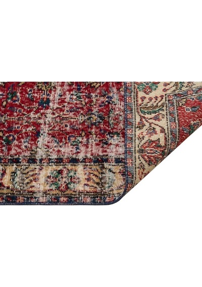 Klasik Modern Vintage Eskitme El Dokuma Halı 1,42 X 2,72 Cm 9096