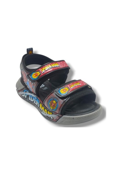 Butiqe 1910-26 Örümcek Adam Baskılı Anatomik Erkek Çocuk Sandalet 31-35 Siyah