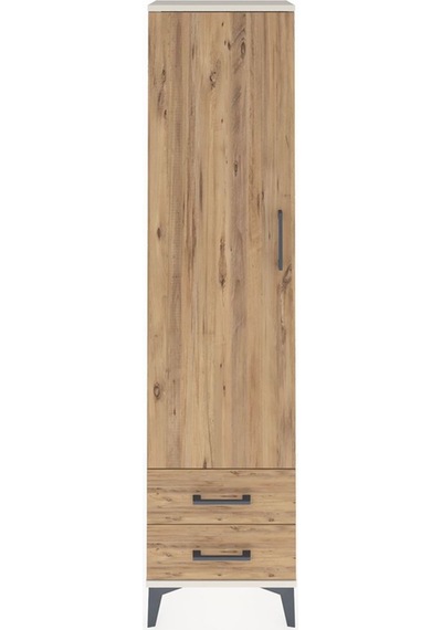 Arges Dolap Tek Raflı 2 Çekmeceli Tek Askılı 44x30x182 Aytaşı... Aytaşı