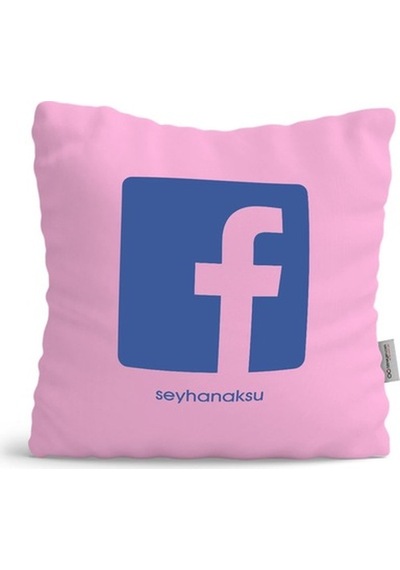 Kişiye Özel Facebook Pembe Yastık