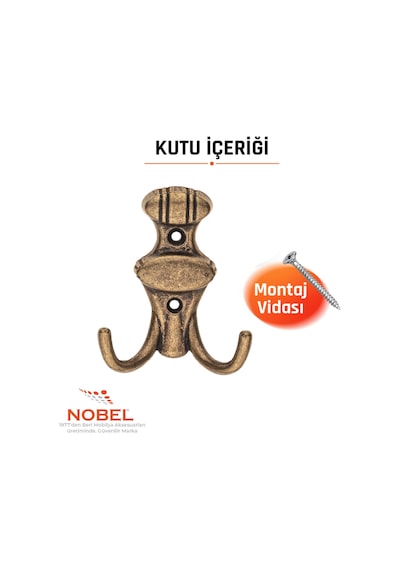Çi Zgi Li Askı, Metal Vestiyer Askısı, Anti K Sari, Duvar Ve Dolap Askılığı 5'li Set Vidalı