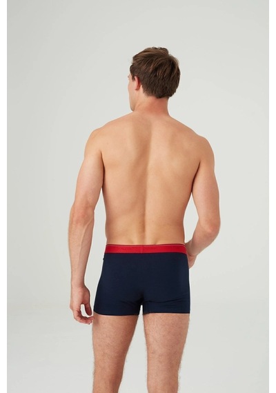 U.S. Polo Assn. Erkek Kırmızı - Lacivert 2 Li Boxer 80361 Çok Renkli