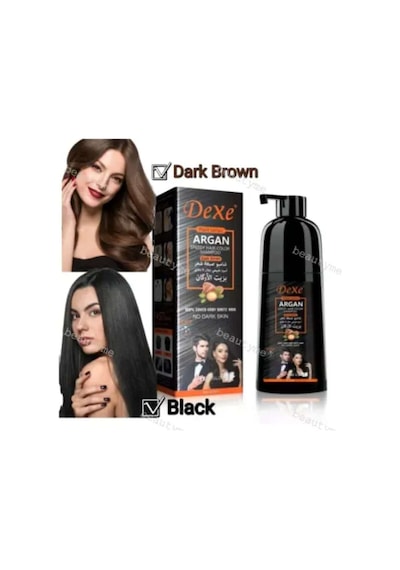 Dexe Argan Hair Naturel Black Color Shampoo 420 ML