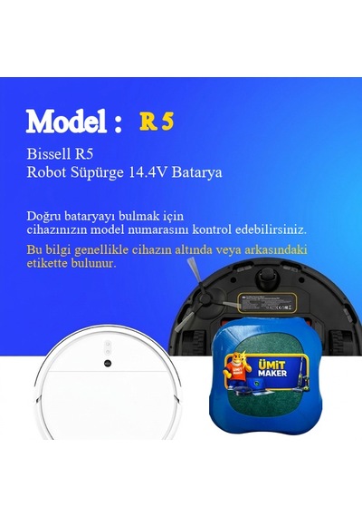 Bissell R5 Robot Süpürge 3500 Mah Batarya