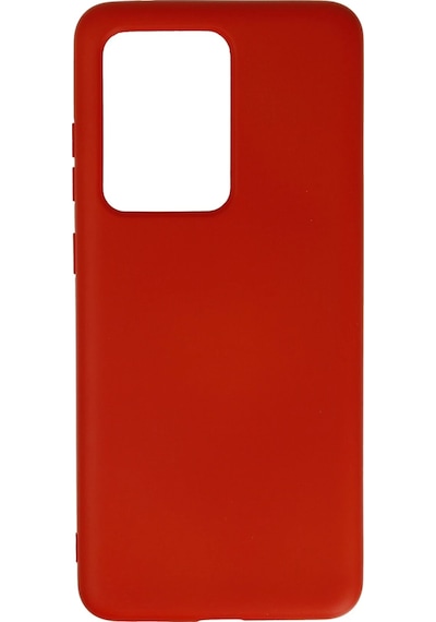 Newface Samsung Galaxy Uyumlu S20 Ultra Kılıf Nano İçi Kadife Silikon Glblseme - 48 - Kırmızı