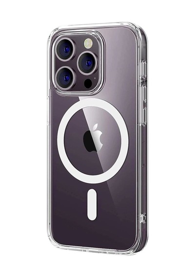 Apple İphone 15 Pro Max Combo Sert Şeffaf Magsafe Kapak