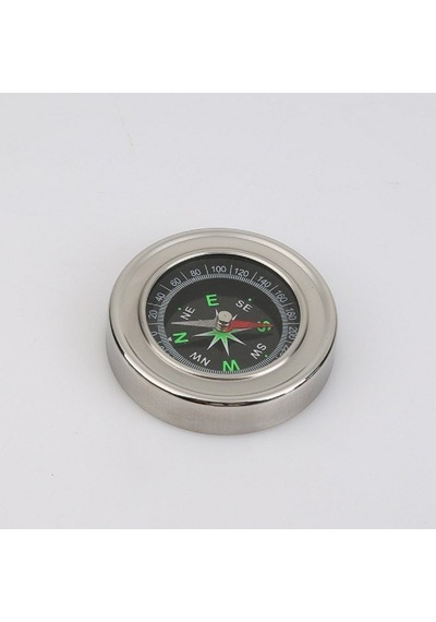 Premium Tatil Eşyası Keşif Aracı Yol Arkadaşı -yuvarlak Metal Kasa Dayanıklı Pusula 80mm