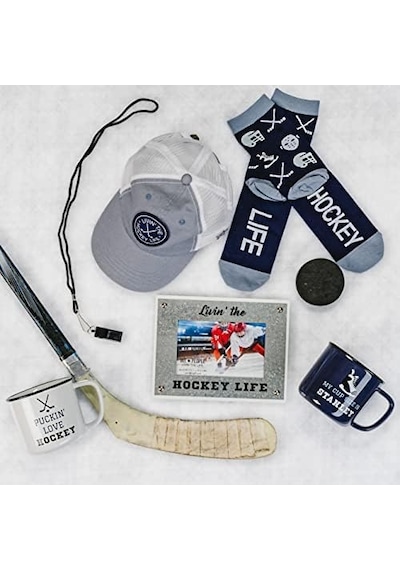 Livin&apos The Hockey Life-8,5 X 6,5 İnç Şövale Arka Resim Çerçevesi, Mdf, Gri