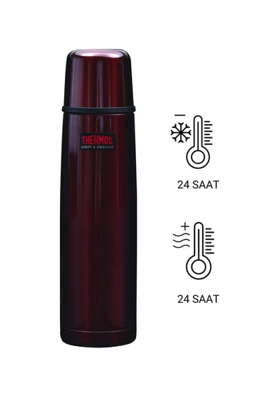 Thermos Fbb Light&compact Staınless Steel 185199 Midnight Red 1l - 5010576851994 - Sıcak:24 Saat Soğuk:24 Saat K M Bordo