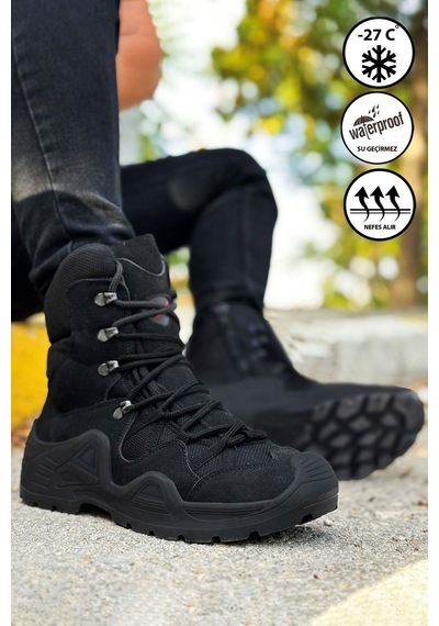 Big King Siyah Combat Gtx Waterproof Fermuarlı Bot Siyah