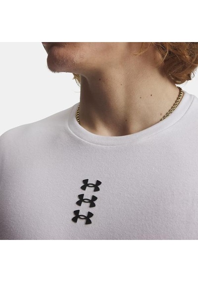 Under Armour Hoops Triple Logo Erkek Çocuk Beyaz Tişört