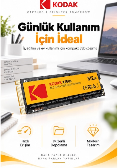 X250s 512gb M.2 Sata 2280 Ssd 520 Mb/s Okuma 500 Mb/s Yazma Hızlı Ssd