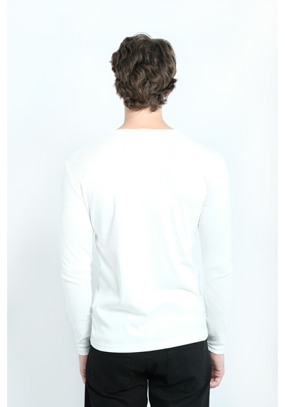 Sportuel Erkek Bej 6529 Js 0 Yaka Basic Ribana Sweat Sweatshirt Jsswtk25e000021-ekru