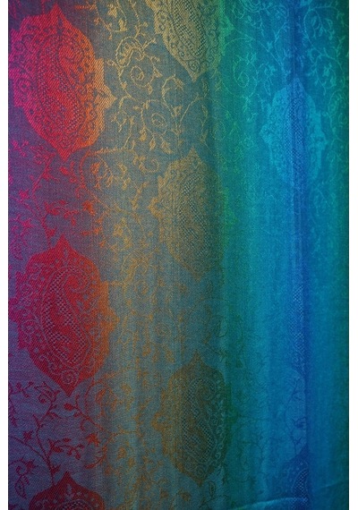 Pashmina Şal - Gökkuşağı Kadın Şal - %100 Paşmina Yünü Saks Mavi