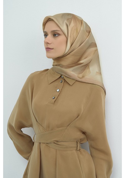 Armine Saf İpek Sura Eşarp-2026 İlkbahar-yaz- 951900d Vizon