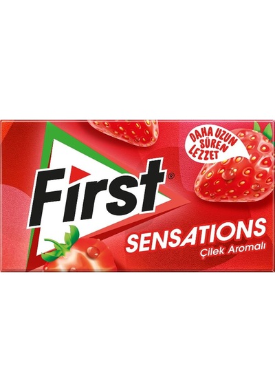 First Sensations Çilek Aromalı Şekersiz Tatlandırıcılı Sakız 3'lü
