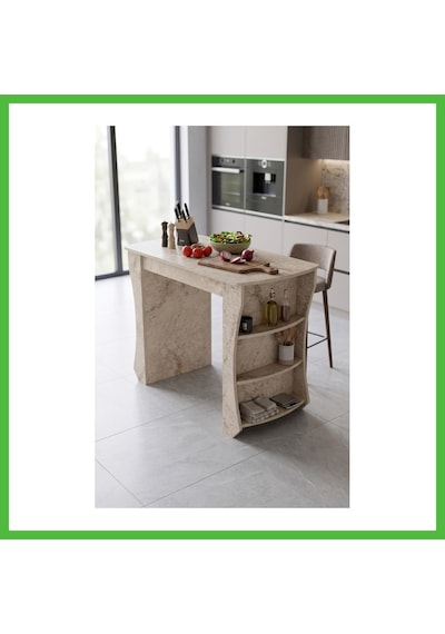 Vaveni Mutfak Masası Mutfak Adası Ada Masa Bar Masası Kahvaltı Masası Raflı Çok Amaçlı Dolap Modern Masa 120x60 Cm 9835 Traverten Arz Vaveni Mutfak Masası Mutfak Adası Ada Masa Bar Masası Kahvaltı Masası Raflı Çok Amaçlı Dolap Modern Masa 120x60 Cm 9835 Traverten Arz