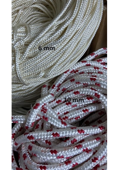 Molhalat 20 MM İskota Halat 50 M - Parlak Örgülü Halat - Bayrak İpi Yü