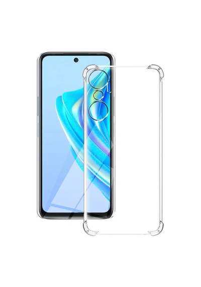Infinix Uyumlu Hot 20 Kapak Kamera Korumalı Airbag Antishock Köşe Korumalı Şeffaf Silikon Kılıf