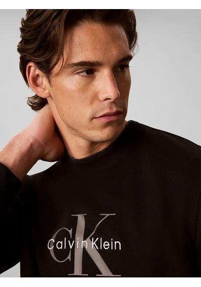 Calvin Klein Cl Ls 350terry Mnlg, Ub1 Siyah Erkek Sweatshirt