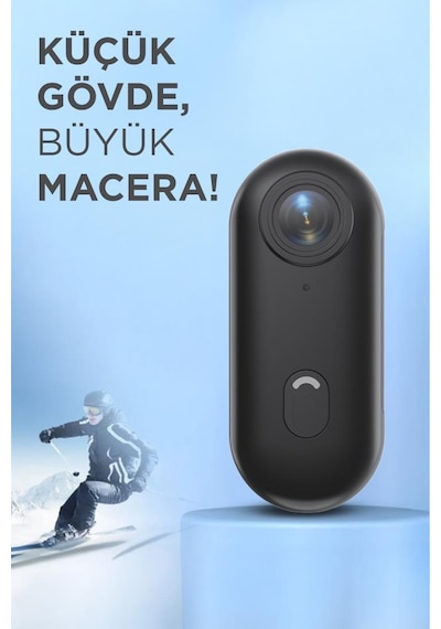 Torima Aksiyon Kamerası 1080 P Manyetik Giyilebilir Geniş Açılı Klips Tasarımlı Kamera CMR34 - Siyah