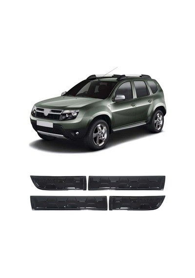 Dacia Duster Uyumlu 2010-2017 Abs Piano Black Damalı Kapı Dodik Set 4 Parça