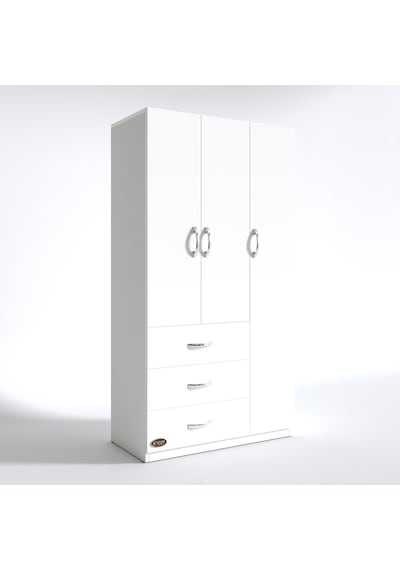 Kenzlife gardırop 3 kapılı 3 çekmeceli civanperçemi 180*120*52 by