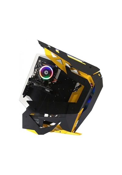 İzoly Robo Case Ax7 6x Argb Fan Gaming Pc Kasası Gaming Sarı Oyuncu Kasası