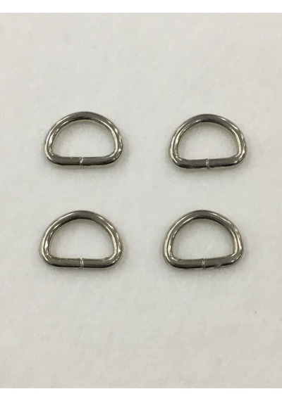 Karantuhafiye Çanta Halkası D Demir 2,5 Cm 4 Lü Set Gümüş Gümüş