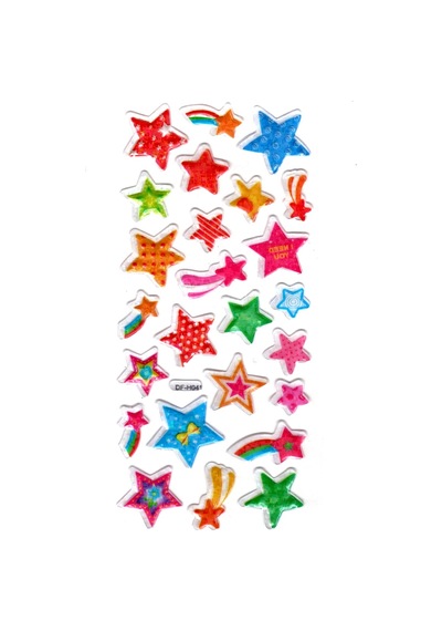 Işıltılı Sticker Kabartmalı Stiker Defter Planlayıcı Etiket Dfh041 -18x9cm- Kuyruklu Yıldız