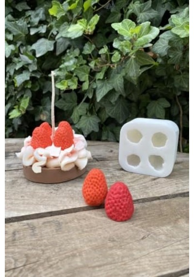 Dörtlü Mum Kalıbı Silikon 2 5 X 2 5 X 3 Cm Küçük Süsleme Kalıbı 1 Adet Çok Renkli