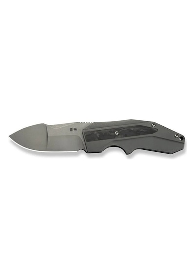 We Knife Coral Gray Titanium Handle With Marble Carbon Fiber Inlay Gray Stonewashed Cpm 20cv Blade Çakı Gri