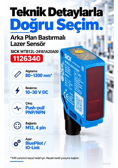 Sıck Wtb12l-24161a20a00 Arka Plan Bastırmalı Lazer Fotosel 112634