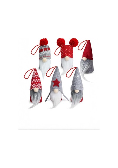 6 Adet Gnome Yılbaşı Noel Şans Cücesi Süs Dekorasyon Yılbaşı Ağaç Ve Masa Süsü