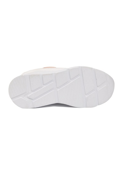 Ayakmod 051 G Beyaz Pudra Bağcıklı Yüksek Taban Kadın Spor Ayakkabı Beyaz - Pudra