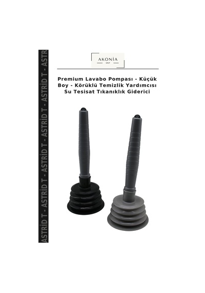 Premium Lavabo Pompası - Küçük Boy - Körüklü Temizlik Yardımcısı Su Tesisat Tıkanıklık Giderici Çok Renkli