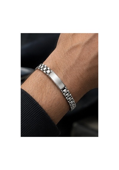 Çelik Zincir Model Bileklik Gri - 920022853 Gri