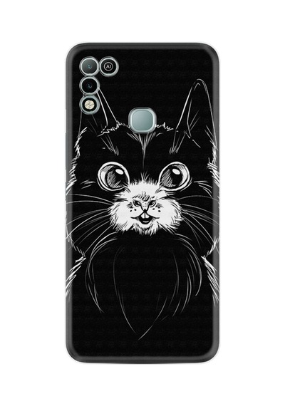 Infınıx Hot 11 Play Kılıf Resimli Desenli Silikon Platinium Series Komik Kedi 1863
