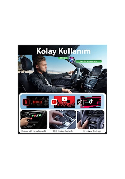 Coofbe Kablosuz Car Play Dönüştücü Video Yansıtıcı Youtube Netflix Tiktok Video Yansıtıcı Carplay