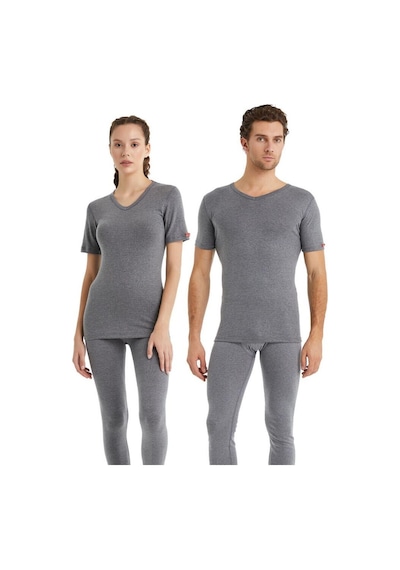 Blackspade V Yaka Kısa Kol Unisex Gri Termal İçlik C3t6n2o1 001