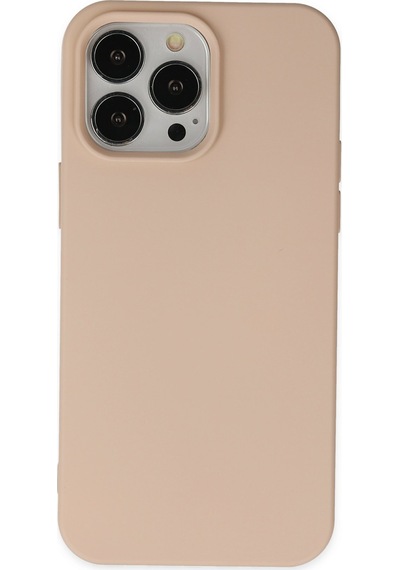 Newface - 557 - İphone 14 Pro Max Kılıf Nano İçi Kadife Silikon - Edntrend - - Pudra