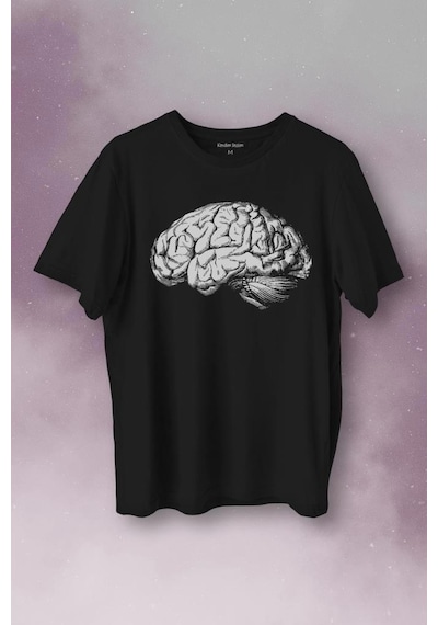 İnsan Beyni Kafayı Kulllan Beyin Zeka Baskılı Tişört Unisex T-shirt 001