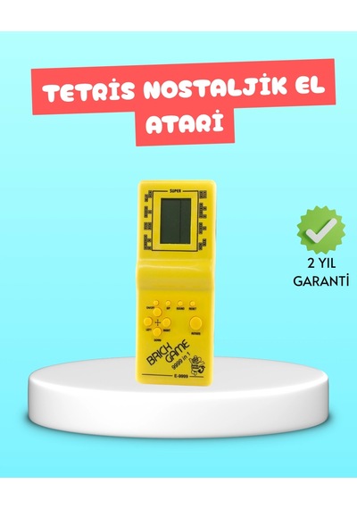 Mey İthalat Taşınabilir El Aterisi Gameboy - Klasik Tetris Oyunu, Pil İle Çalışan Mini El Konsolu