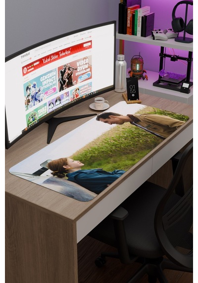 Interstellar Yıldızlararası Nolan V2 90x40 Xxl Gaming Kauçuk Kaymaz Taban Mouse Pad Fare Altlığı